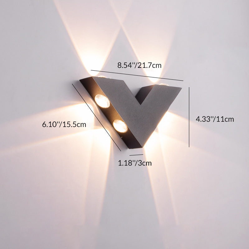 V-Shaped Aluminum PC Garden Outdoor Light