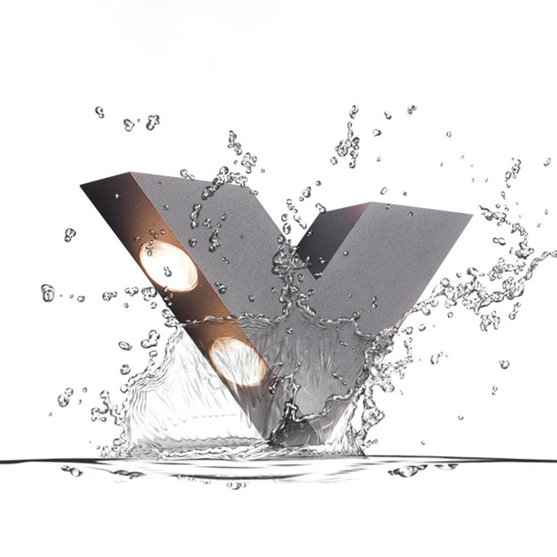 V-Shaped Aluminum PC Garden Outdoor Light