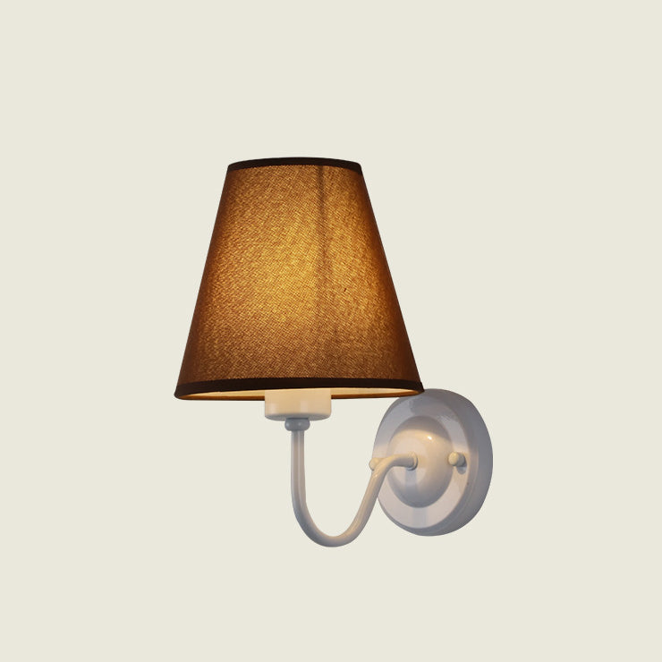Dome Conical Iron Fabric Wall Lamp