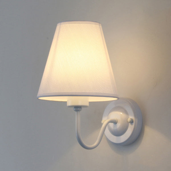 Dome Conical Iron Fabric Wall Lamp
