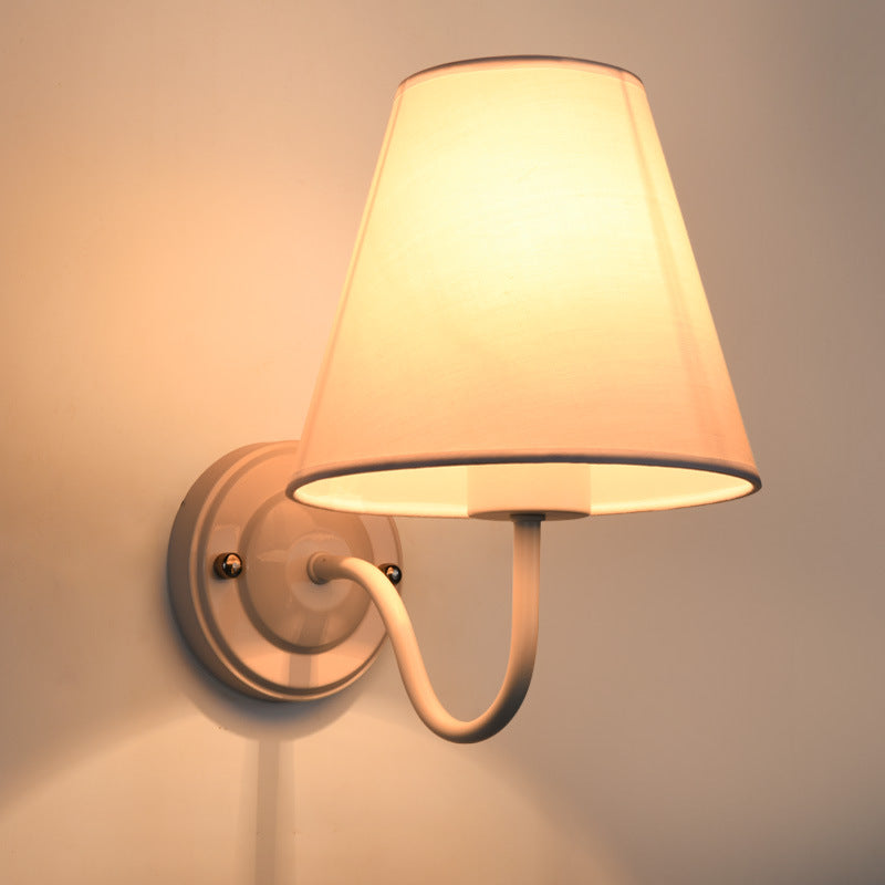Dome Conical Iron Fabric Wall Lamp