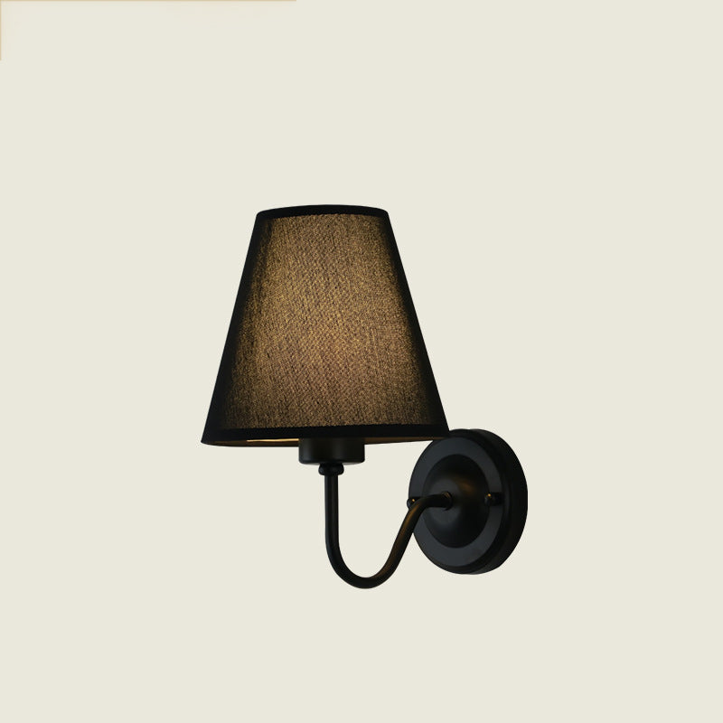Dome Conical Iron Fabric Wall Lamp