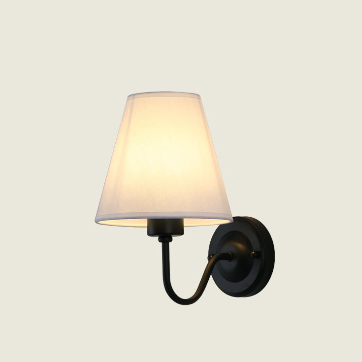 Dome Conical Iron Fabric Wall Lamp