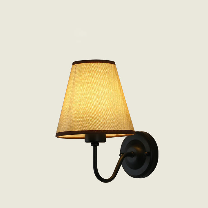 Dome Conical Iron Fabric Wall Lamp