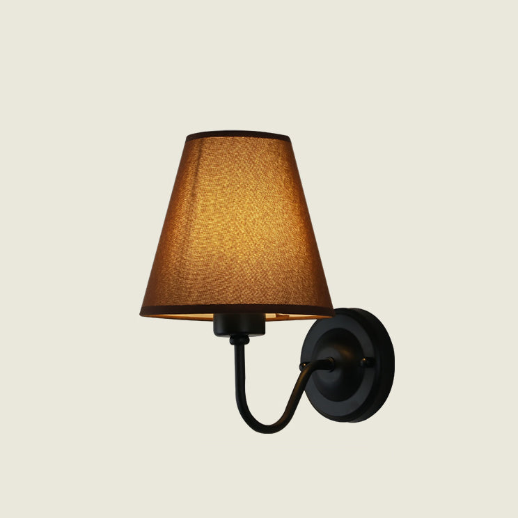 Dome Conical Iron Fabric Wall Lamp
