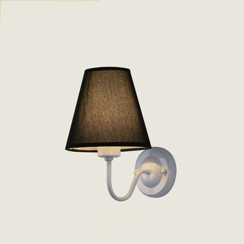 Dome Conical Iron Fabric Wall Lamp