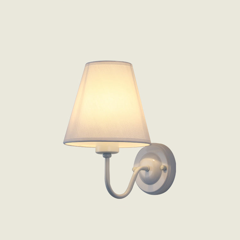 Dome Conical Iron Fabric Wall Lamp