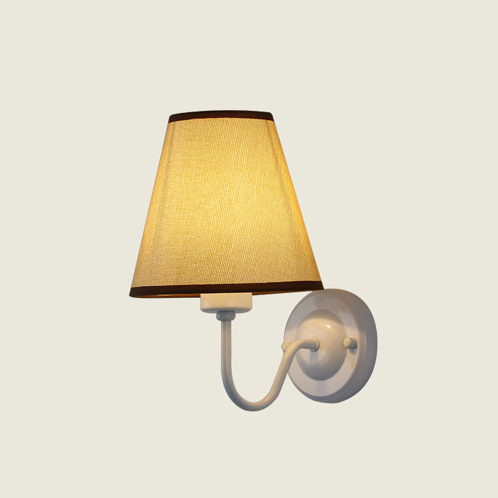 Dome Conical Iron Fabric Wall Lamp