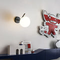 Spherical Iron Glass Bedroom Wall Lamp