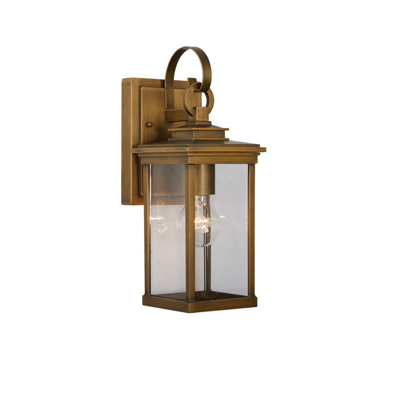 Lantern-Shaped Metal Glass Garden Outdoor Light