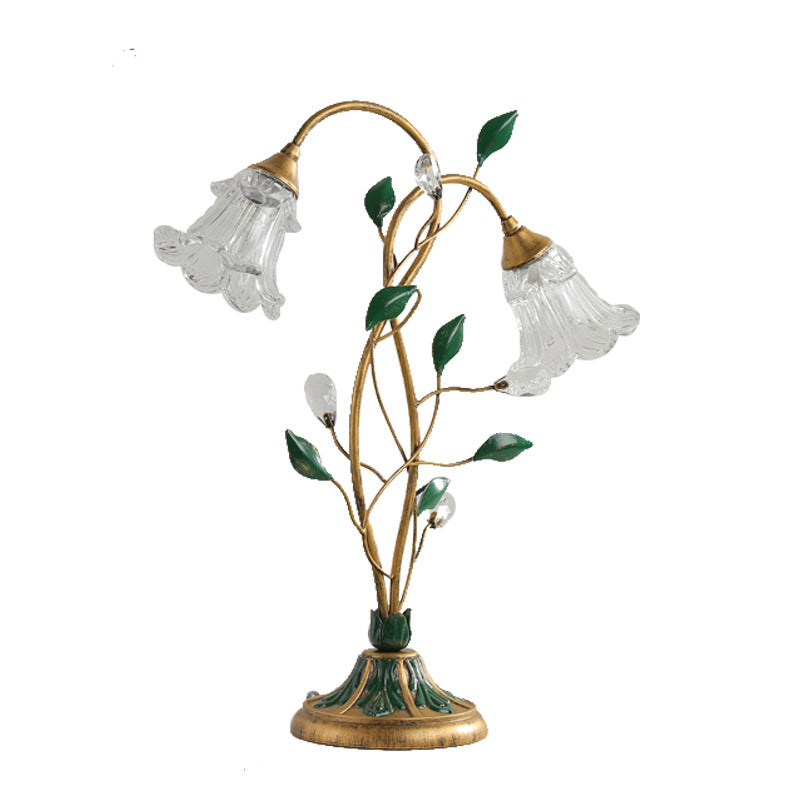 Double-Headed Flower Vine Iron 2-Light Table Lamp