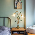 Double-Headed Flower Vine Iron 2-Light Table Lamp