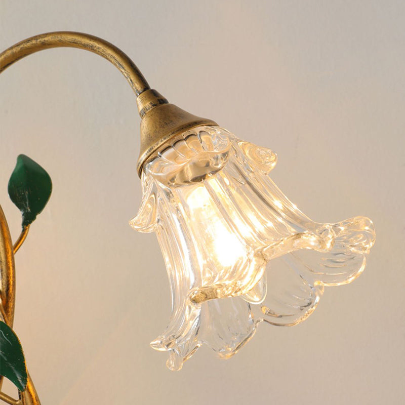 Double-Headed Flower Vine Iron 2-Light Table Lamp
