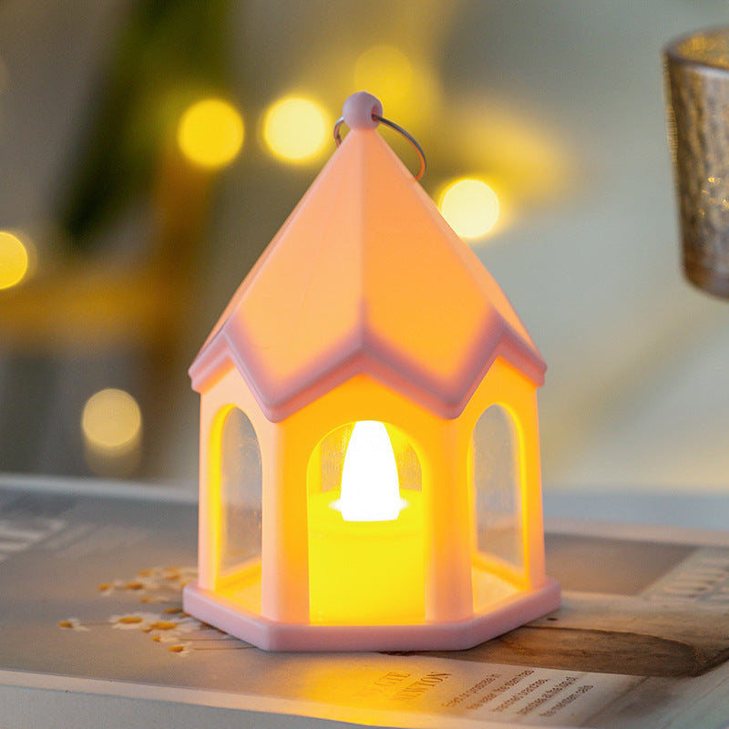 Battery House-Shaped HIPS PC Table Lamp