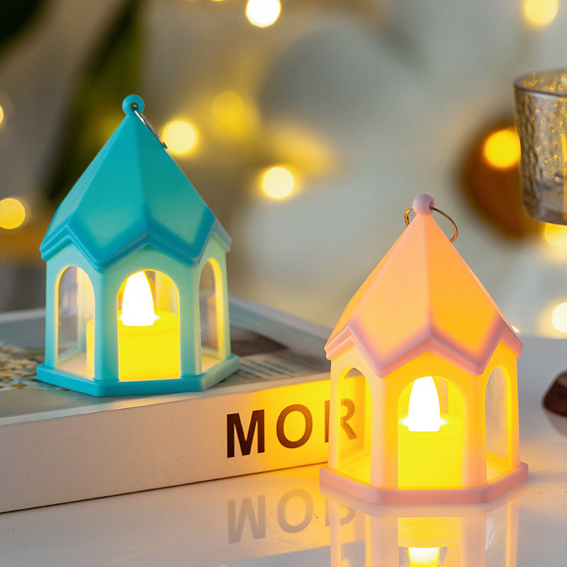 Battery House-Shaped HIPS PC Table Lamp