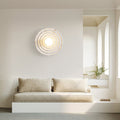 Round Corrugated Resin Glass Wall Lamp