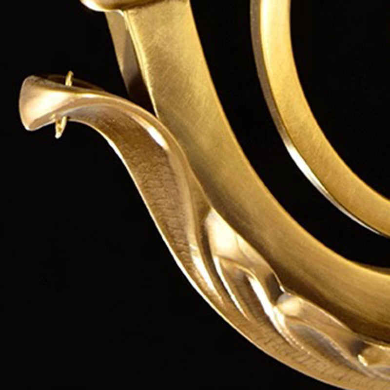 Flower-Shaped Copper Glass Bedroom Wall Lamp