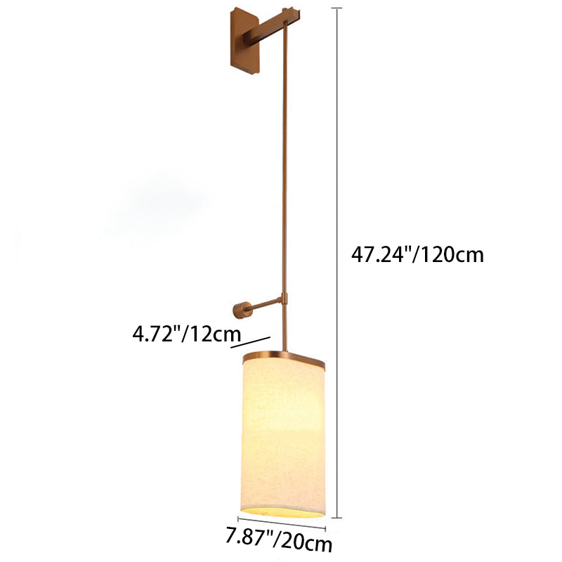Long Pole Cylindrical Stainless Wall Lamp