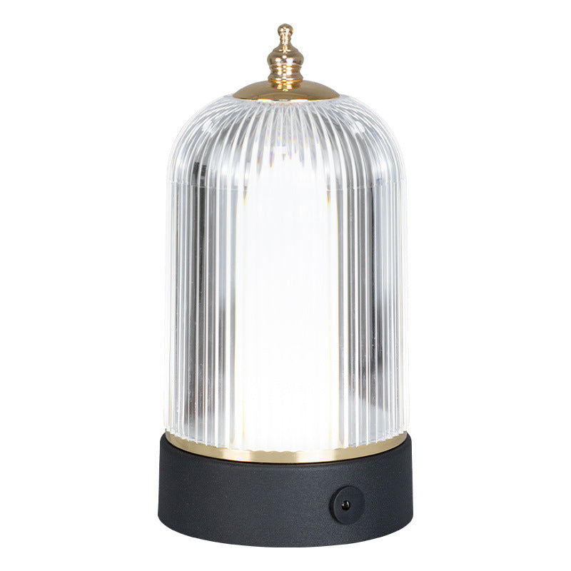 Birdcage-Shaped Iron Acrylic Night Table Lamp