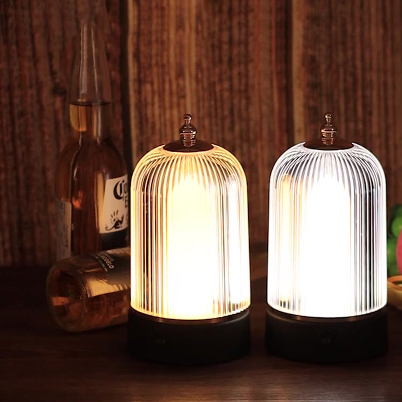 Birdcage-Shaped Iron Acrylic Night Table Lamp