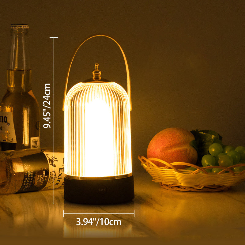 Birdcage-Shaped Iron Acrylic Night Table Lamp