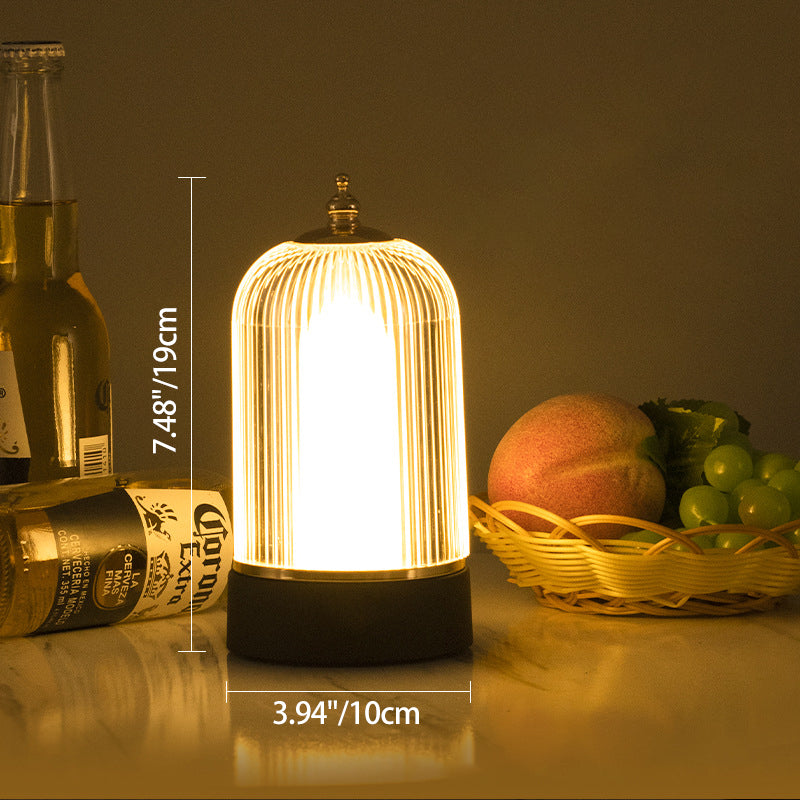 Birdcage-Shaped Iron Acrylic Night Table Lamp