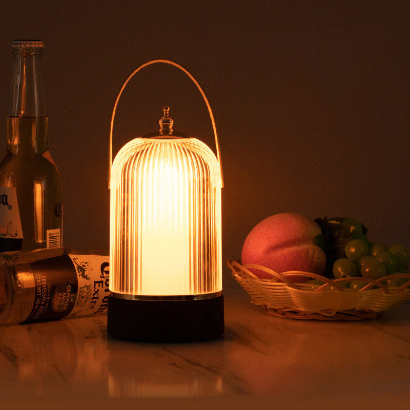 Birdcage-Shaped Iron Acrylic Night Table Lamp