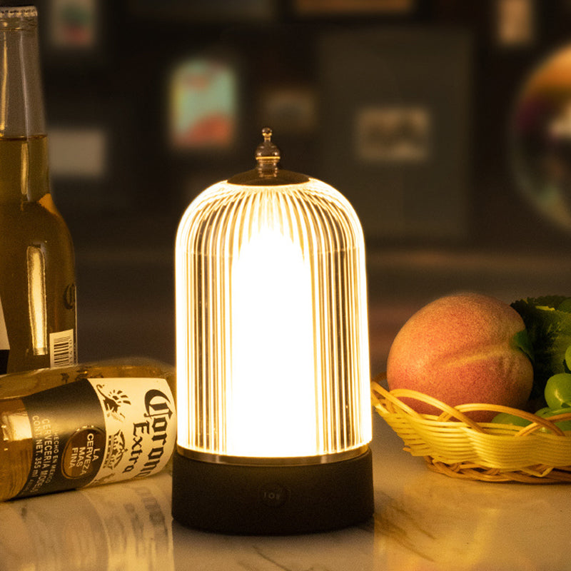Birdcage-Shaped Iron Acrylic Night Table Lamp