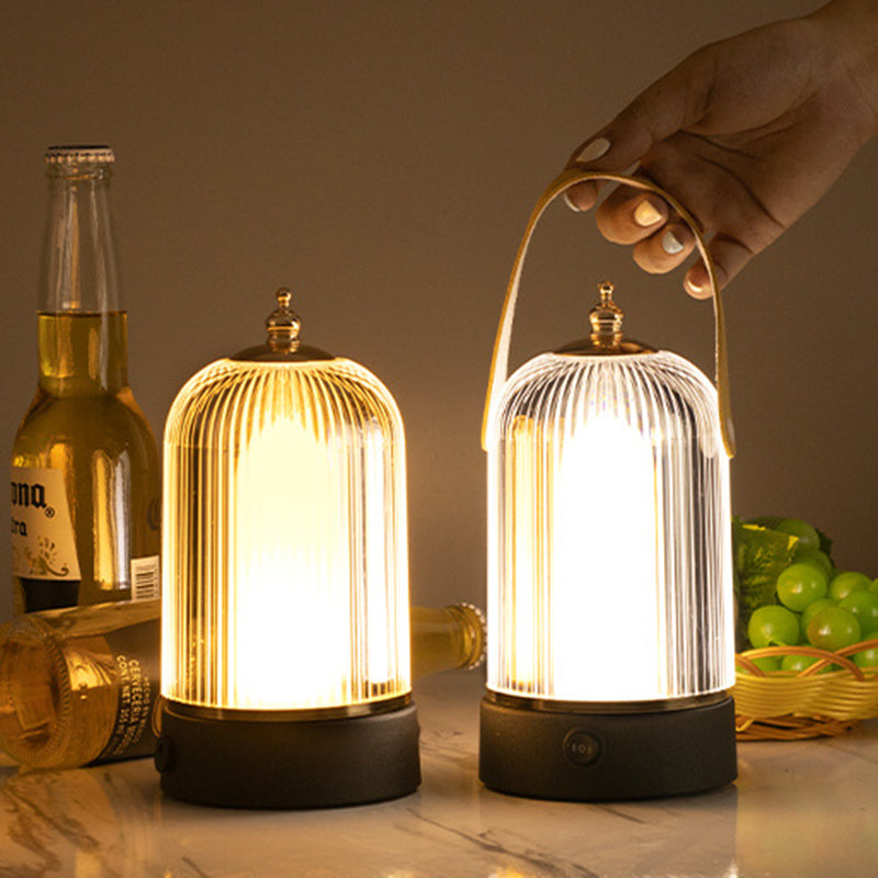 Birdcage-Shaped Iron Acrylic Night Table Lamp