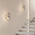 Round Iron Marble Bedroom Wall Lamp