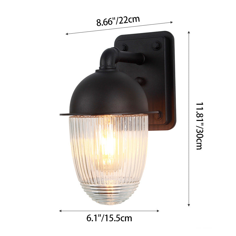 Nut-Shaped Aluminum Glass Gardens Outdoor Light
