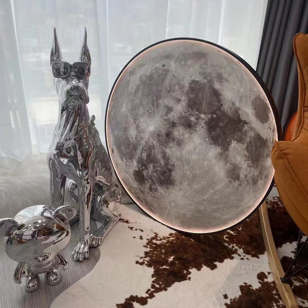 Round Moon Pattern Iron Wall Lamp