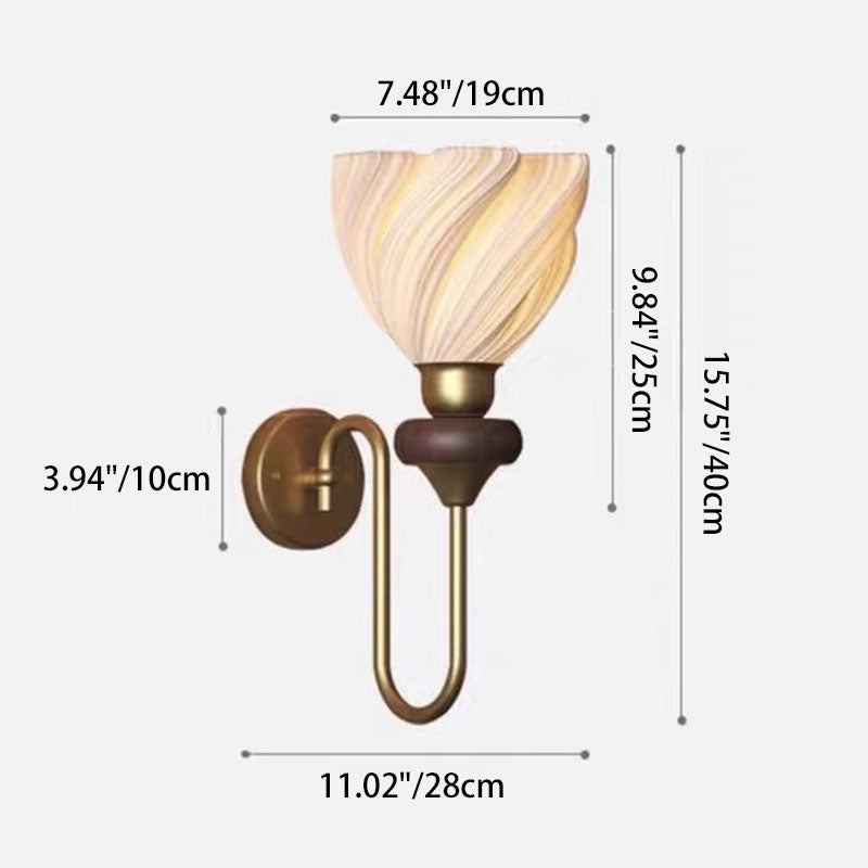 Petal-Shaped Skirt Hem Solid Wall Lamp