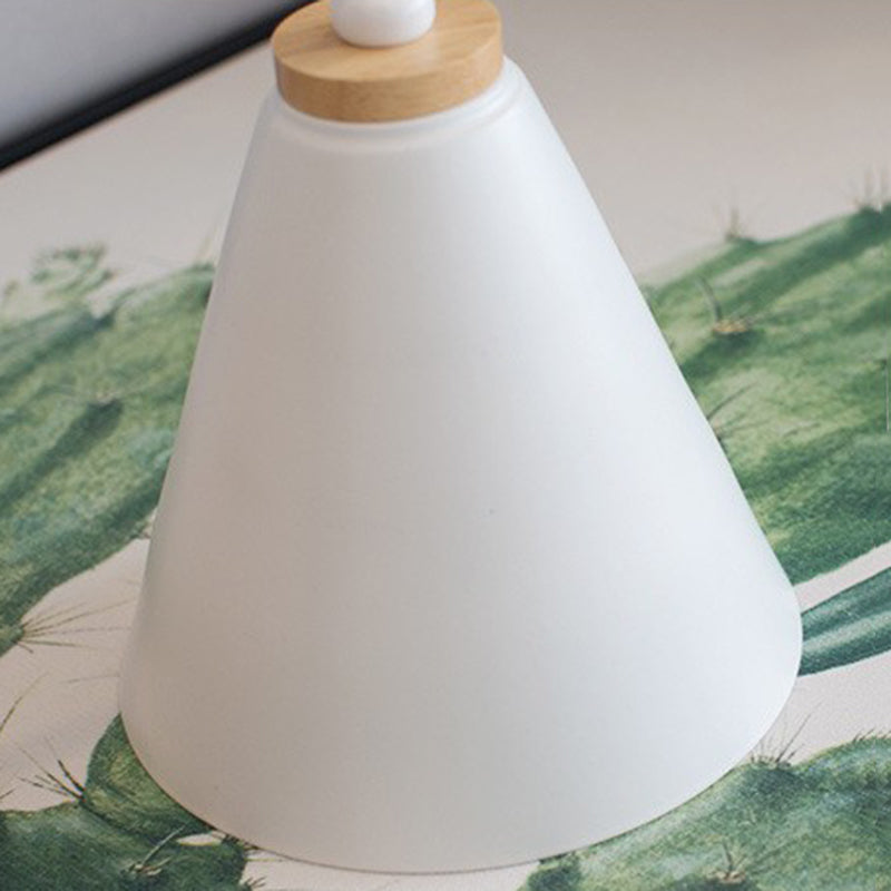 Conical Solid Wood Iron Wall Lamp