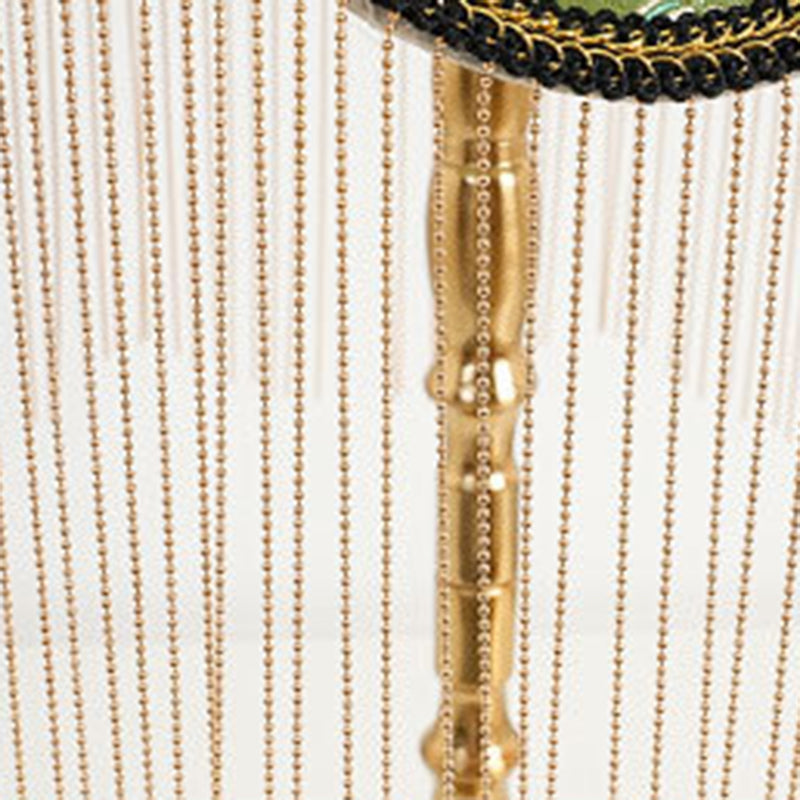 Cylindrical Bamboo Pattern Tassel Table Lamp