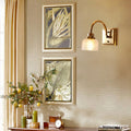 Round Copper Glass Vanity 2-Light Wall Lamp