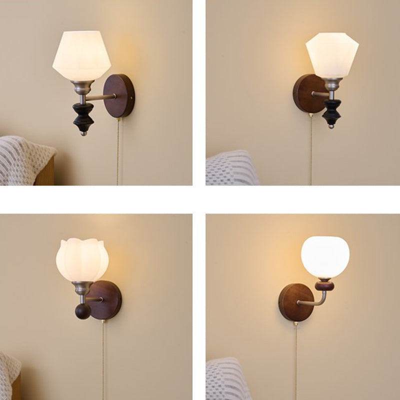 Zipper Round Ball-Shaped Flower Wall Lamp