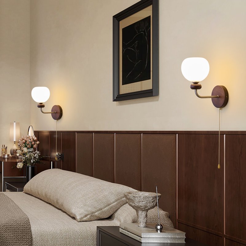 Zipper Round Ball-Shaped Flower Wall Lamp