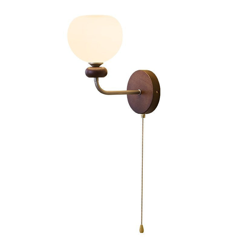 Zipper Round Ball-Shaped Flower Wall Lamp