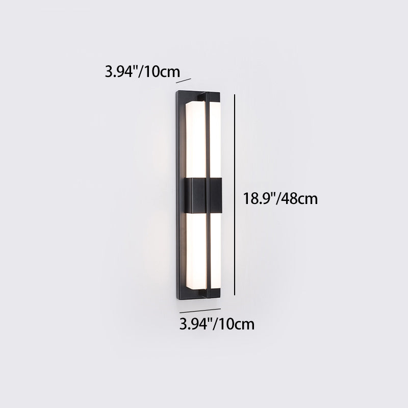 Rectangular Iron Acrylic Bedroom Wall Lamp