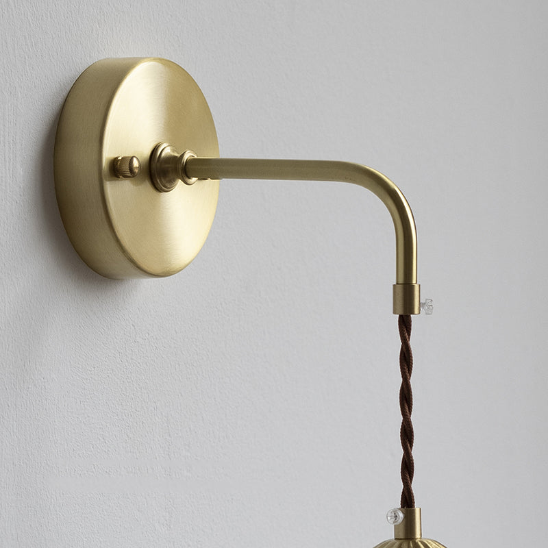 Round Cat Pattern Brass Wall Lamp