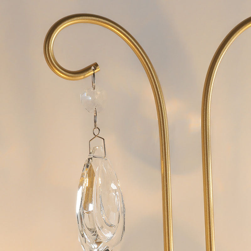 Butterfly-Shaped Iron Crystal Glass 2-Light Wall Lamp