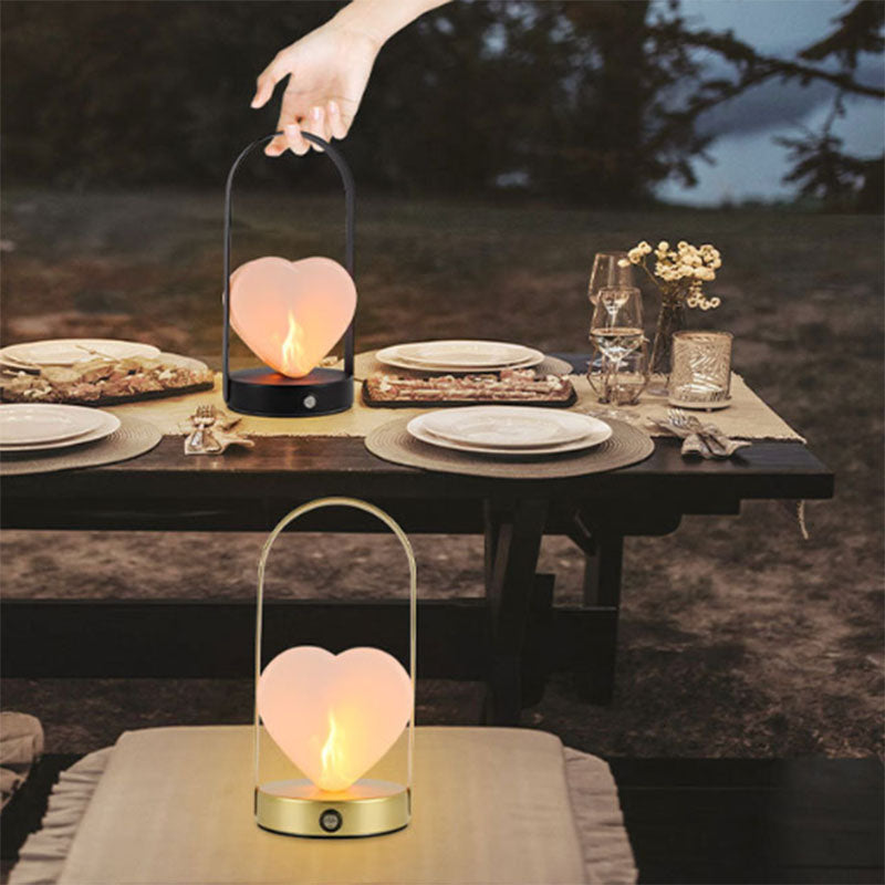 Arched Heart Iron Acrylic Table Lamp