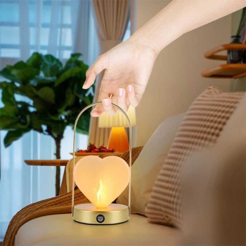 Arched Heart Iron Acrylic Table Lamp