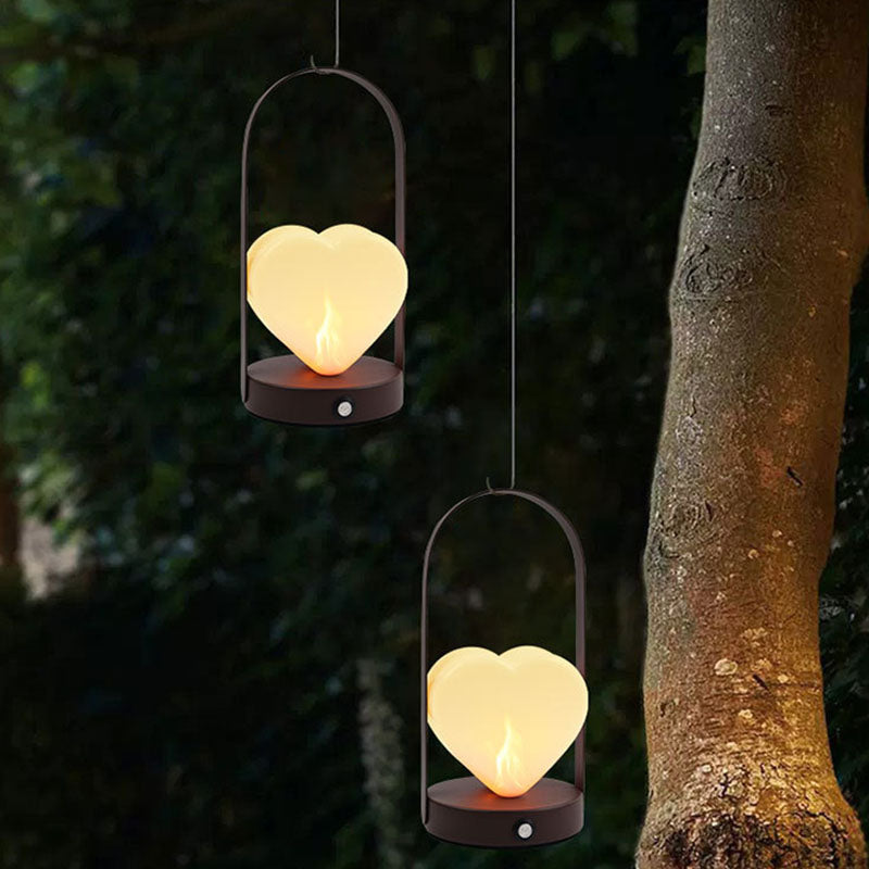Arched Heart Iron Acrylic Table Lamp