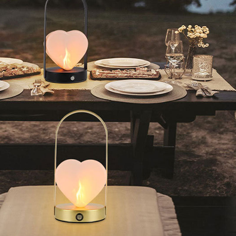Arched Heart Iron Acrylic Table Lamp