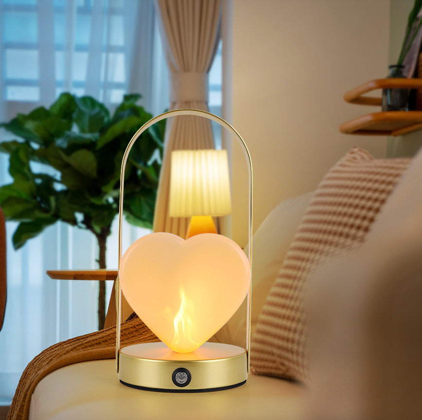 Arched Heart Iron Acrylic Table Lamp
