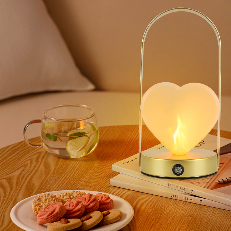 Arched Heart Iron Acrylic Table Lamp