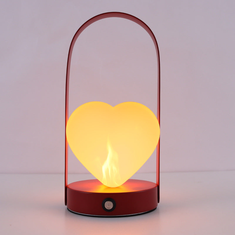 Arched Heart Iron Acrylic Table Lamp