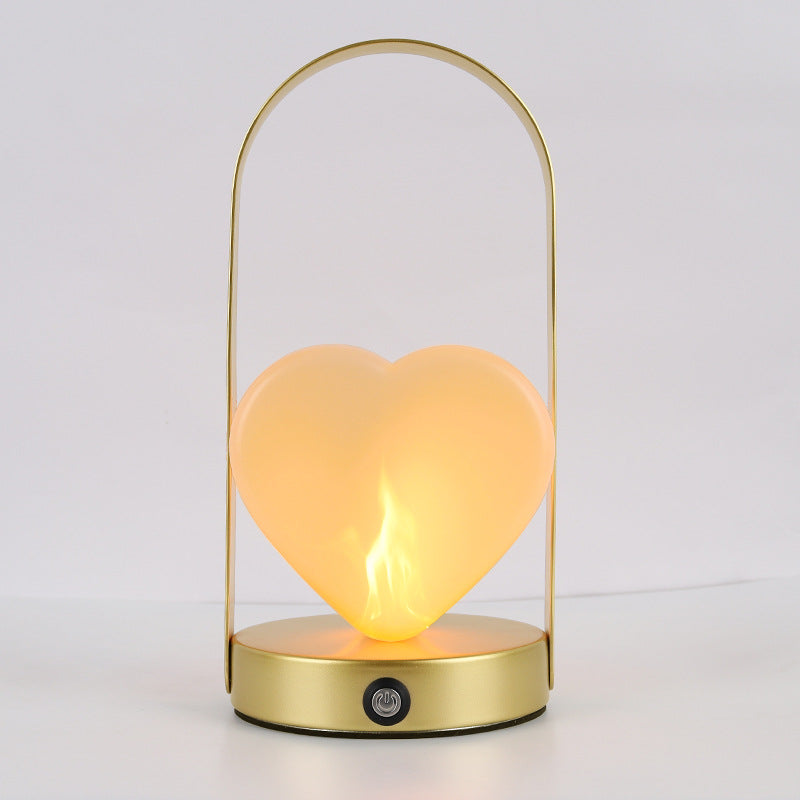 Arched Heart Iron Acrylic Table Lamp